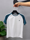 AD STRIPE JERSEY T-SHIRT(white)