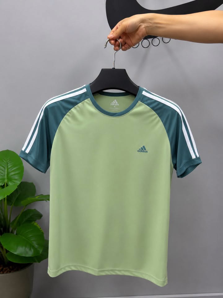 AD STRIPE JERSEY T-SHIRT(olive olive)