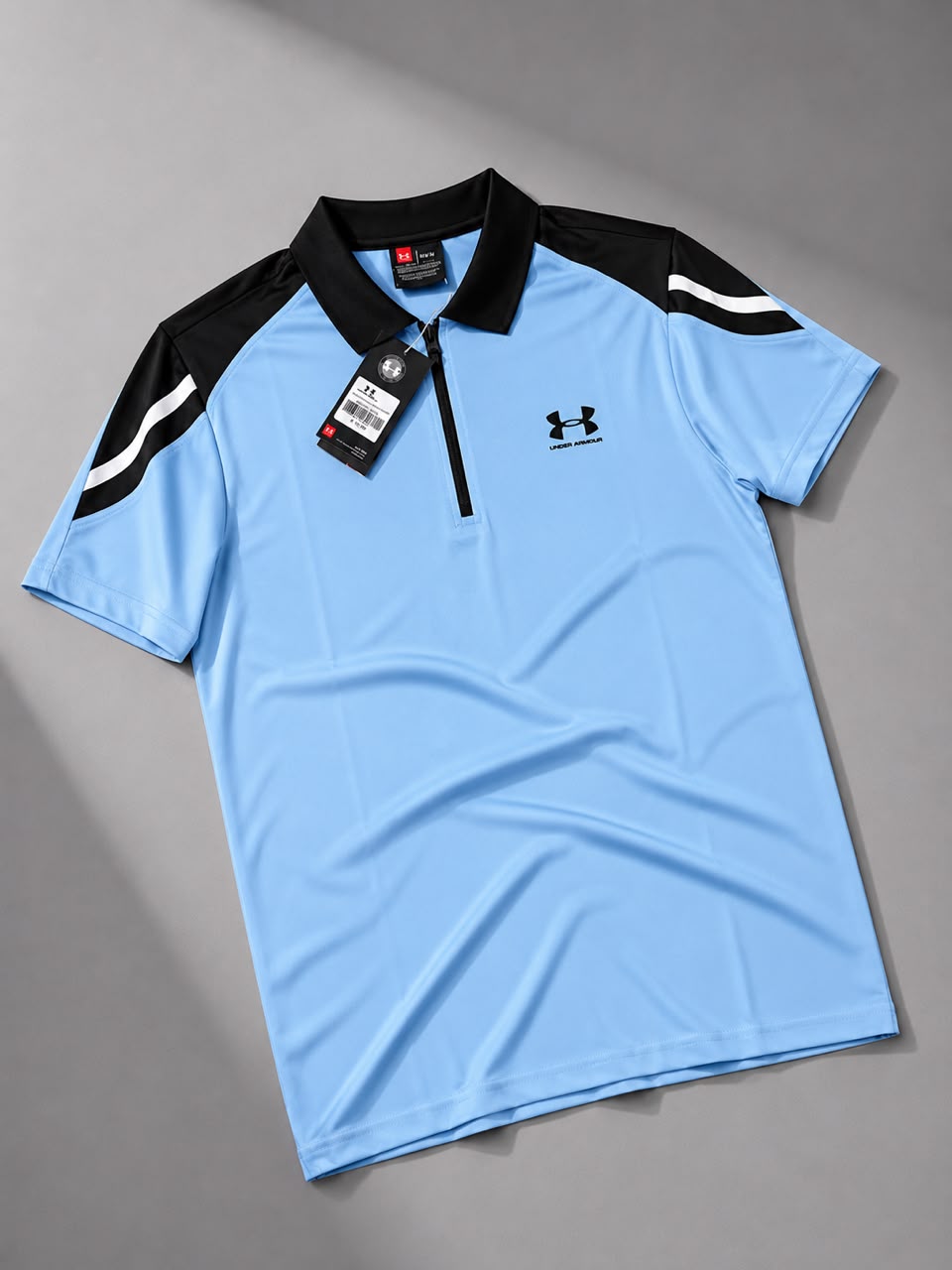 UA ZIPPER POLO TSHIRT(sky)