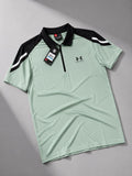 UA ZIPPER POLO TSHIRT(light olive)