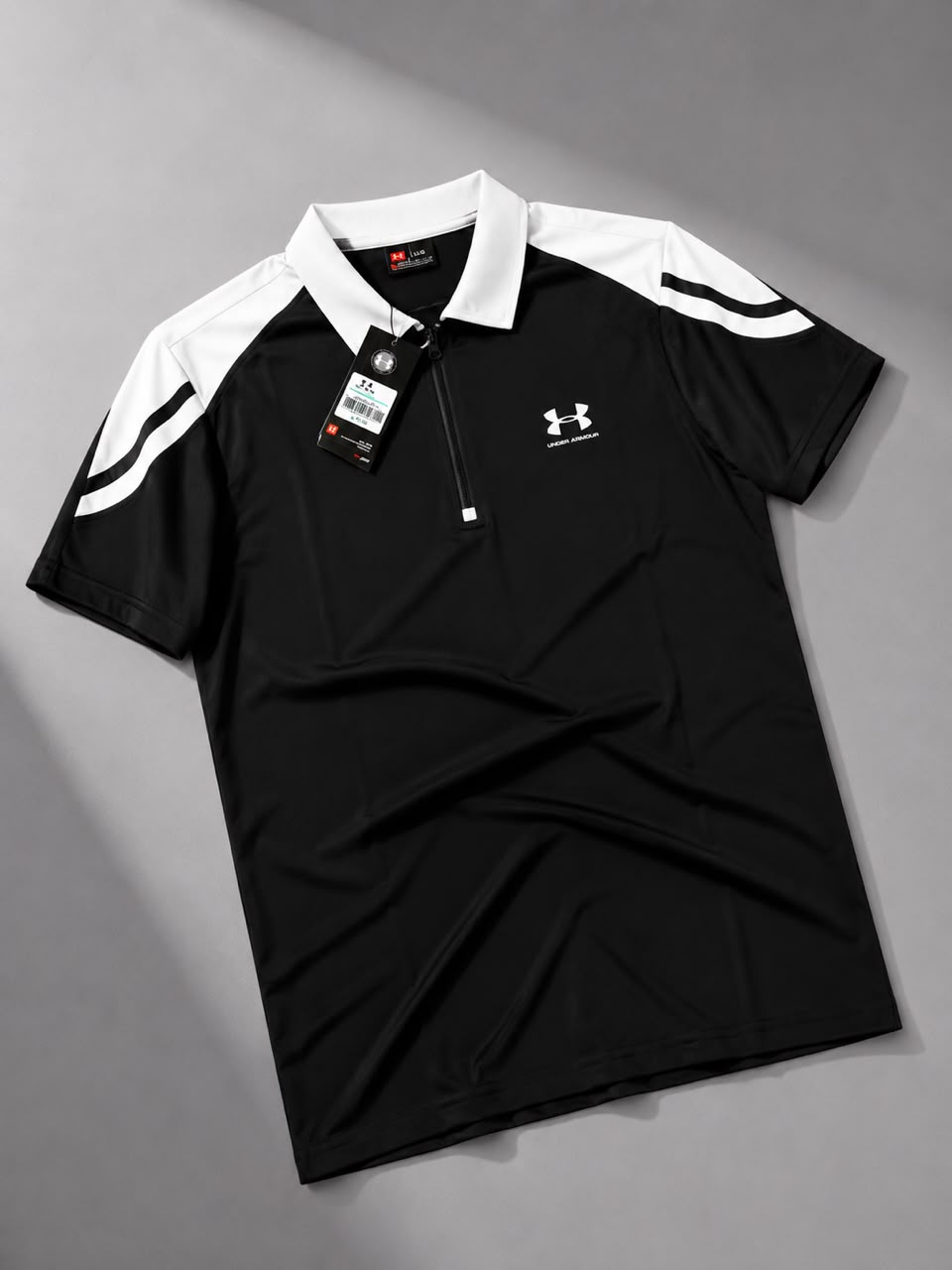 UA ZIPPER POLO TSHIRT(black)